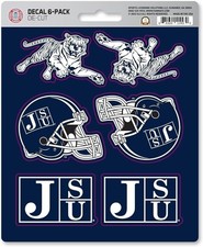 Jackson State University Tigers 6-Piece Decal Sticker Set, 5x6 Inch Sheet,...