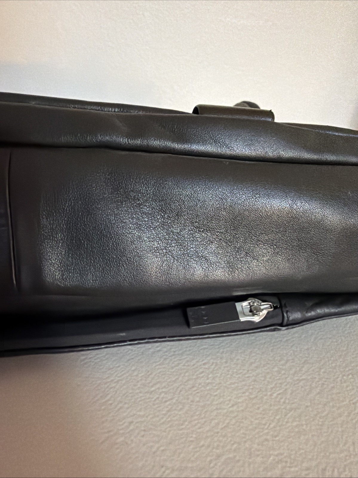 MCM Black Leather Briefcase Studded Embossed Document Case Laptop Bag W/ Tag image 9