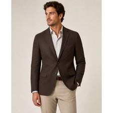 Lauren Ralph Lauren Sport Coat Mens 44L Brown Suede Look 2-Button Blazer EUC