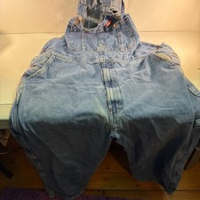 Dickies Mens Denim Bib Overalls W40 L30 Blue Workwear Carpenter Pants