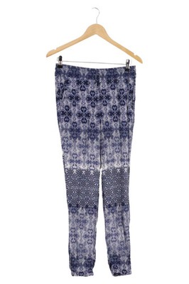 MAVI Damen Stoffhose Gr. W28/36/S Blau Ethno Muster Bohème Casual