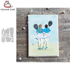 Tennis Girls Friends Sport Metal Cutting Dies Scrapbook Card Making Craft