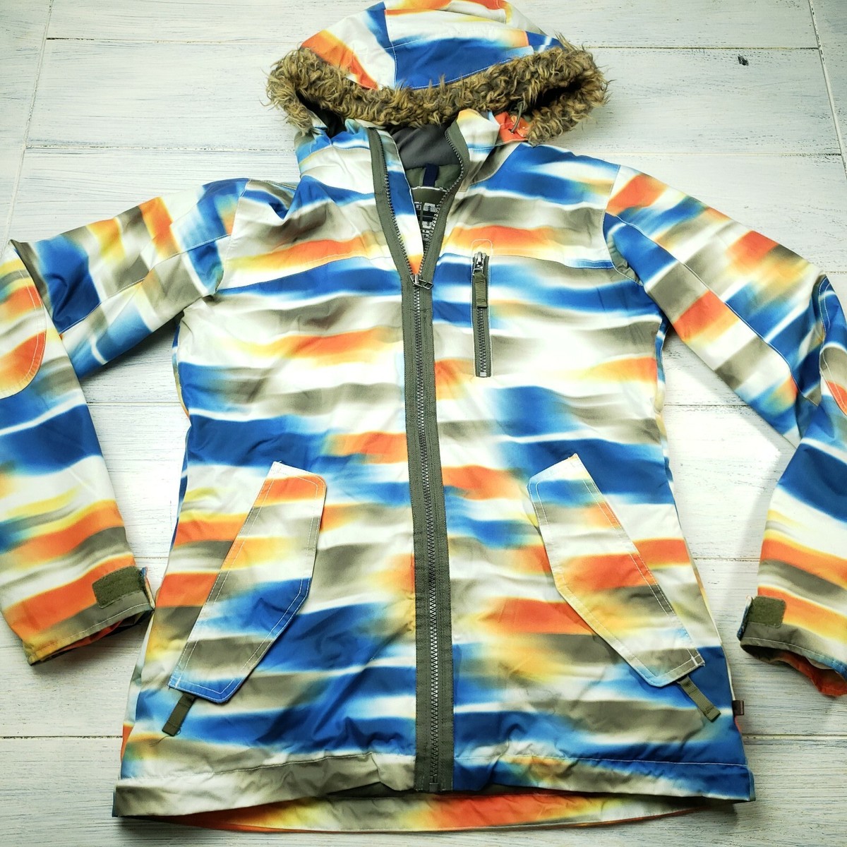 BURTON DRYRIDE カモフラージュ XS Burton DryRide Jacket Womens Small Ski Snowboard Hood Winter