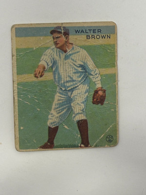 1933 Goudey Big League Chewing Gum - R319 Walter Brown #192 (RC)