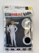 32 Degrees Heat Kids Small 6-7 Set T Shirt Long Sleeve + Leggings Black New