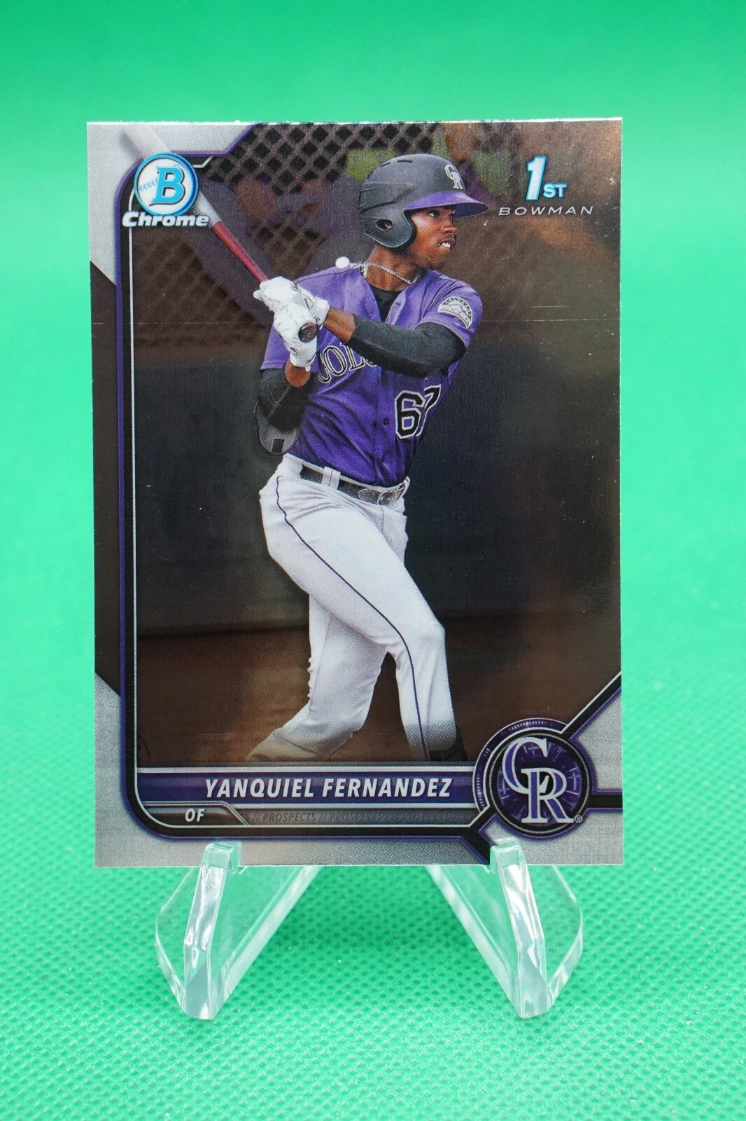 2022 Bowman Chrome Prospects #BCP-191 Yanquiel Fernandez Colorado Rockies SD9