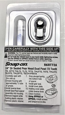 NEW Snap-On 1/4'' Drive 72 Tooth Ratchet Repair Kit RKRT72A ~ T72 TL72 THL72 THLD