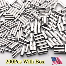 200Pcs Bare Copper Wire Splice Butt 22-10 AWG Connectors Ferrule Crimp Terminals