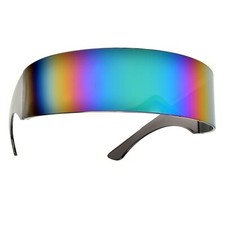 Futuristic Cyclops Space Robocop Robot PARTY RAVE Costume Shield Sunglasses