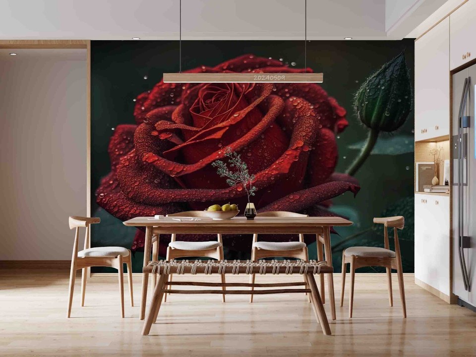 3D Rose Red Floral Wallpaper Wall Murals Removable Wallpaper 14 eBay