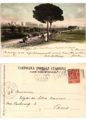 CPA AK ROMA Via Appia Nuova e Acquedotto di Claudio ITALY (551001)
