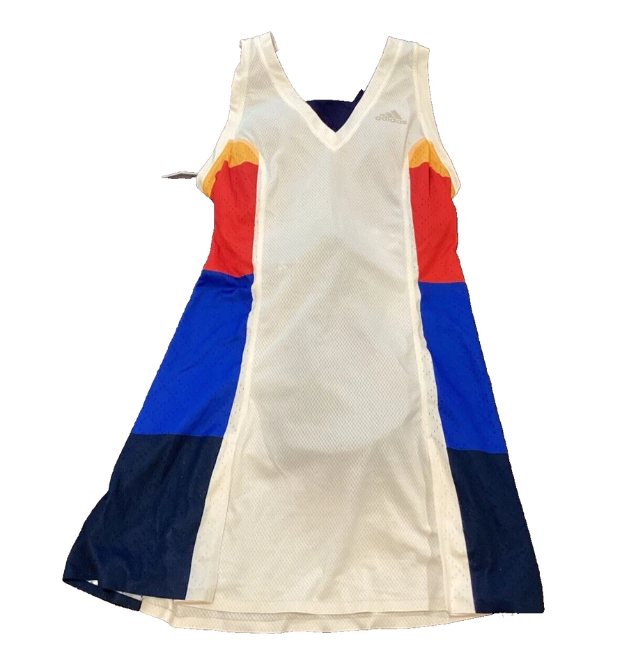 Vestido Tenis Adidas Pharrell Williams Climacool Rojo/Blanco/Azul Marino con Pantalones Cortos S Foto 2 de 4