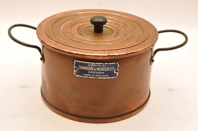 Townson & Mercer Vintage Labor Kupfer Wasserbad mit konzentrischem Ringdeckel