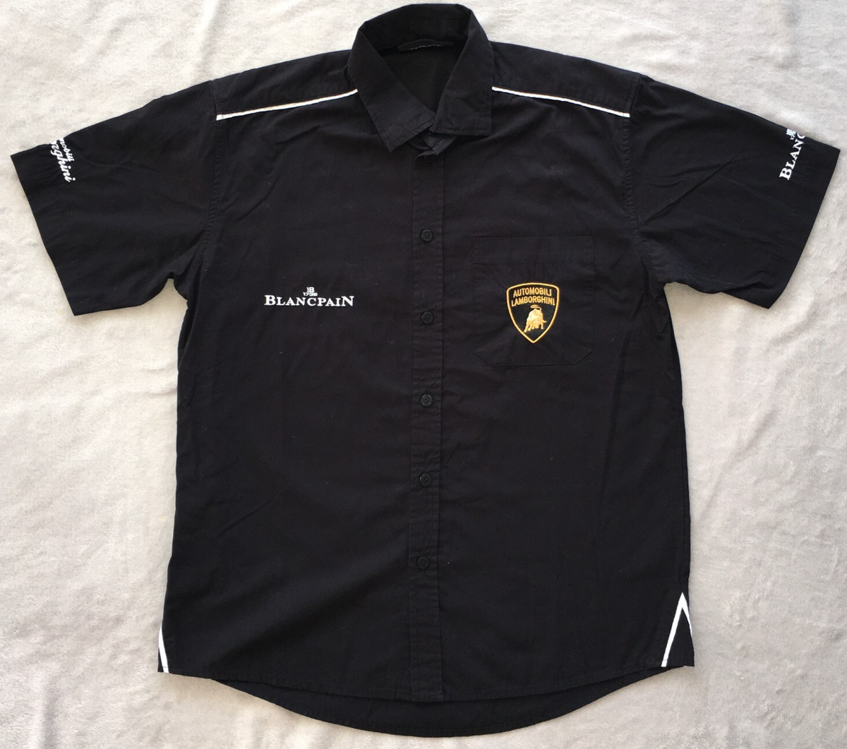 Lamborghini BlancPain Super Trofeo Racing Motorsport mens Button shirt size  M