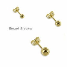 Kugel Ohrstecker Paar / Einzel ECHT 925 Silber Rose Gold Ohrringe Kugelstecker 
