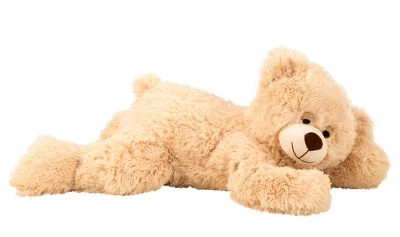 LIFESTYLE & MORE Teddybär Kuschelbär Schlafbär 60 cm lang Plüschbär Kuscheltier samtig weich