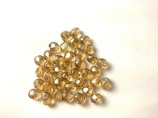 50 Champagne Luster Faceted Round Glass Beads 6MM