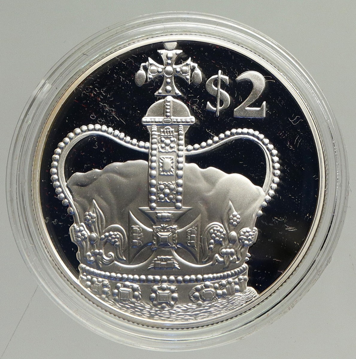 2002 CAYMAN ISLANDS Queen Elizabeth II 50 Yr Jubilee Proof Silver