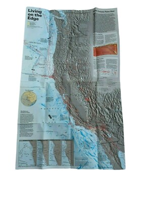 Vintage Map Tectronic Plates World National Geographic 53546