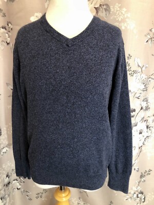 Cat Jack Boys Small 6/7 Navy Blue V-Neck Knit Sweater Long