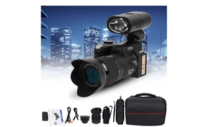 11 Piece Digital Camera Set, D7200 33MP 0.5X Wide Angel Len + 24X Telephotos Len