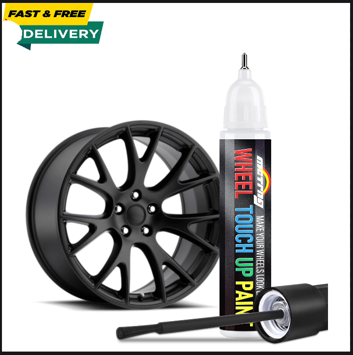 Black Rim Touch up Paint, Wheel Repair Kit for Cars, Black Wheel Paint