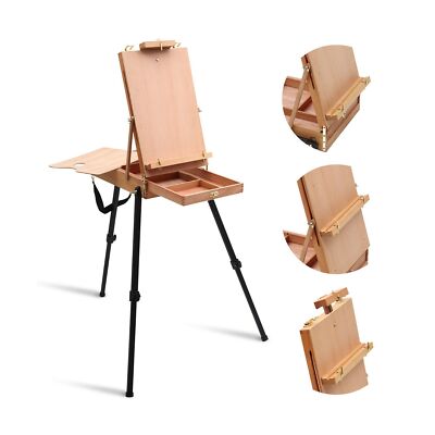Falling in Art Light Weight French Style Field and Sketchebox Easel with Alum...
