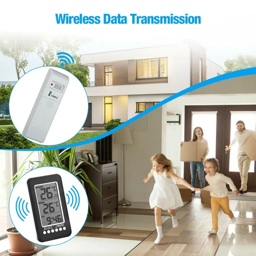 Wireless Indoor/Outdoor Digital Thermometer with Remote Sensor - LCD Temperature - Picture 3 of 7