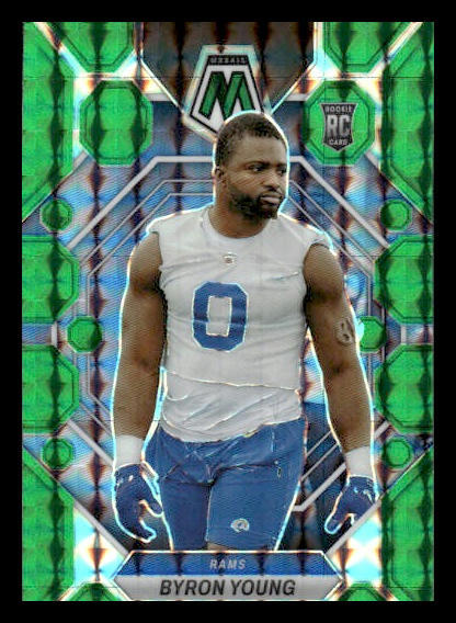 Byron Young Panini Mosaic #291 Autograph-Fusion Green & Black Choice