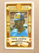 1982 Perma-Graphics/Topps Credit Cards Cecil Cooper #150-SS8218 AUTOGRAPHED