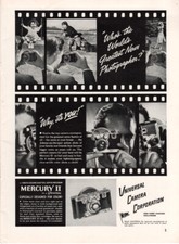 Universal Camera - Mercury II Camera - Original Magazine Ad - 1945