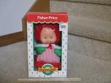 Fisher Price Puffalump Kid Christmas Girl doll Green Red dress New Box outfit
