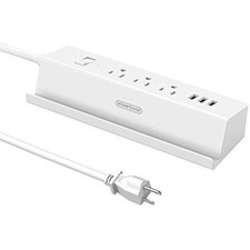 NTONPOWER Desktop Power Strip 3 AC Outlets USB Ports Surge Protector 1875W Max