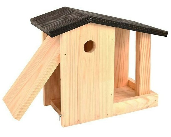 Esschert Designe Nistkasten Und Futterhaus 2 In 1 Kohlmeise Vogelhaus NK89-image