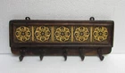 Handcrafted 5 Tiles Fitted Wooden Wall Mounted Shelf Coat Rack Key Hook Hanger