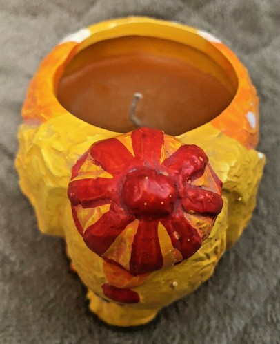 Lindo elefante circo amarillo naranja con gorro candelabro y vela vintage - Imagen 11 de 12