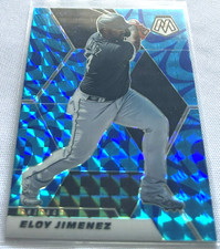 2021 Panini Mosaic Baseball Eloy Jimenez Chicago White Sox Reactive Blue Prizm