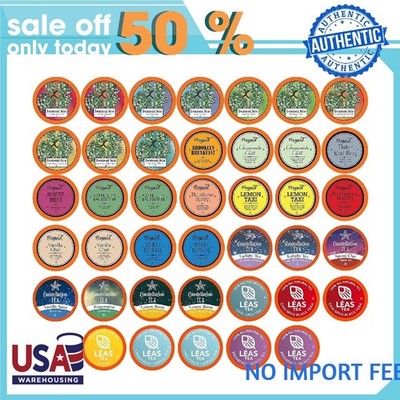 80 count Two Rivers Coffee Assorted Tea Sampler Pack Tea Pod Variety Pack