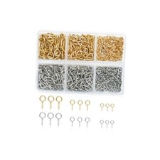 400 PCS Small Screw Eye Pins, Small Eyelet Screws, Ring Mini Eye Pins