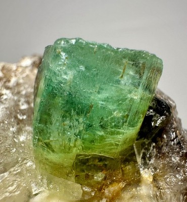 184 Ct WOW!!! Top Green Emerald Huge Crystals On Matrix, Specimen From Pakistan.