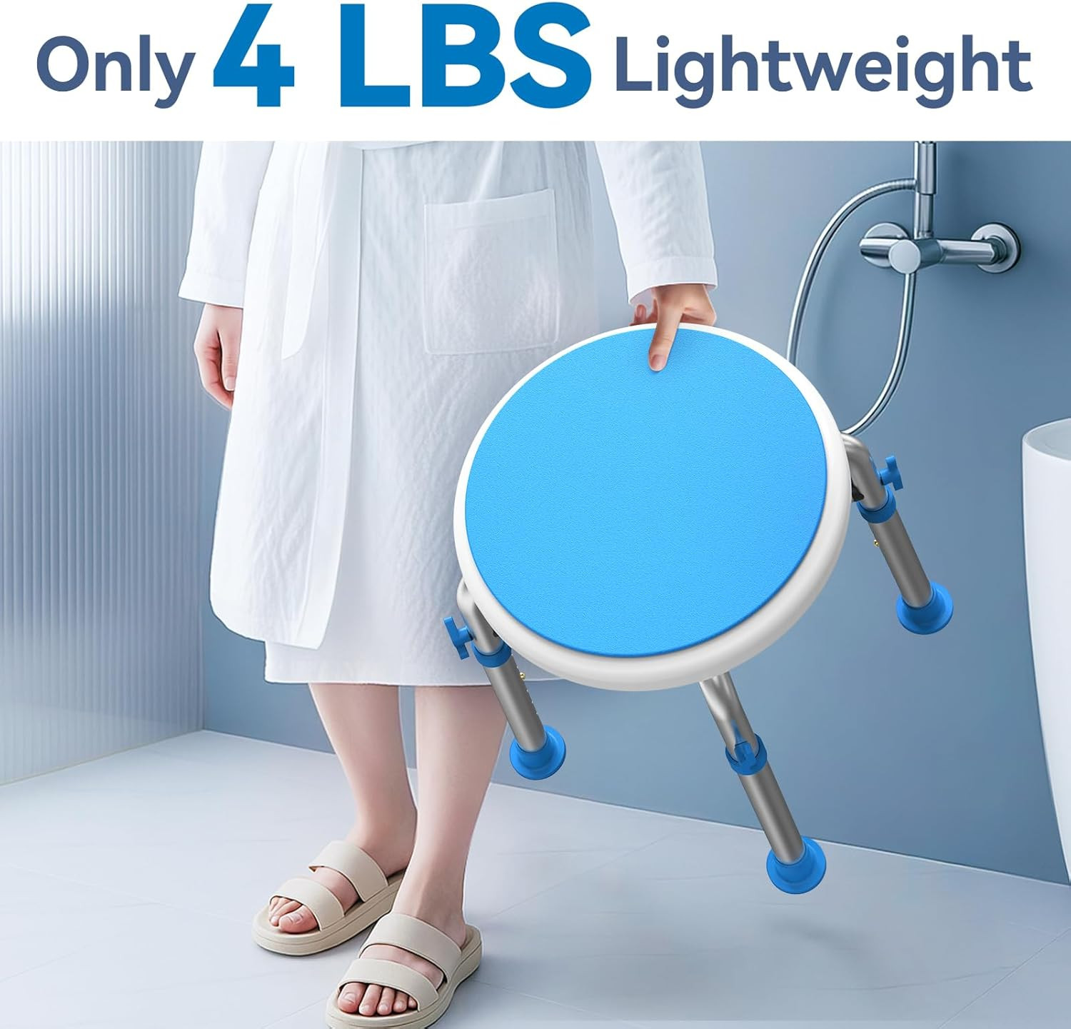 FSA/HSA Eligible Swivel Shower Stool with Reinforced Crossing Bar