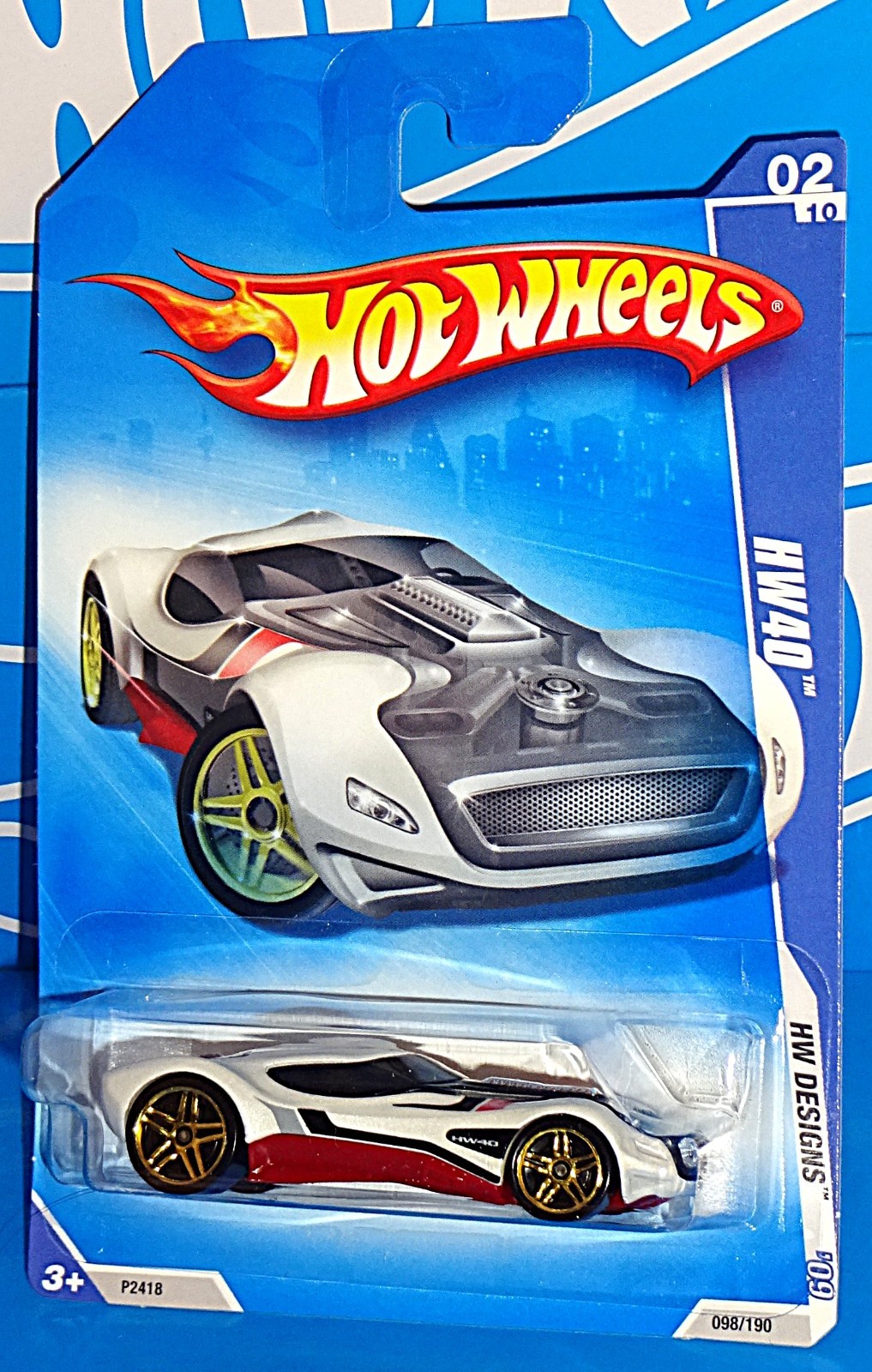 Hot Wheels 2009 HW Designs Series #98 HW40 Pearl White w/ PR5s