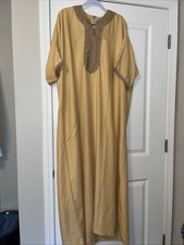 Moroccan Mens Kaftan Djallaba kandora Gold Men  s Kaftan Islamic Thobe