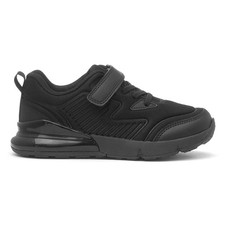 Osaga Boys Trainers Black Kids Easy Fasten Girls Gripped School Metrology Size