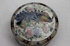 Peacock and Flower Decorated Round Trinket Box Asahi Porcelain Japan 3-3/4" — photo 2