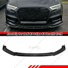 For Audi 8V A3 S-line S3 Facelift 2017-2020 Front Bumper Lip Splitter Black