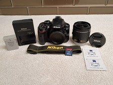 Nikon D3400 24.2MP DSLR Camera w/Nikon 18-55mm VR Zoom Lens SD Card 6,536 Clicks