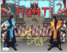 Daniel Pesina signed 8x10 Photo Sub Zero, Scorpion - Mortal Kombat