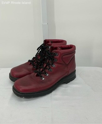 Barbo Red Laced up Boot Women 7.5N