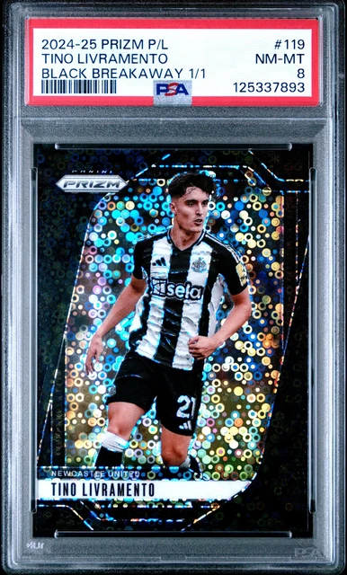 2024-25 Panini Prizm Premier League #119 Tino Livramento 1/1 PSA 8